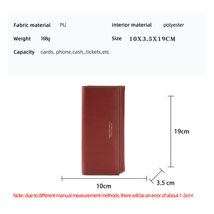 Pink PU Slim Wallet with Polyester Interior – shape and profile
