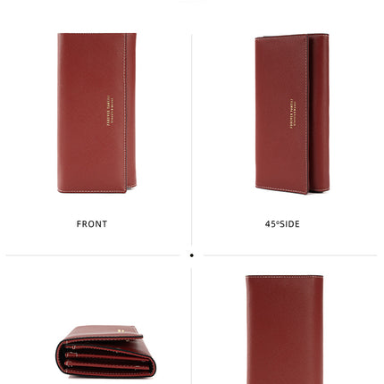 Pink PU Slim Wallet with Polyester Interior – product features