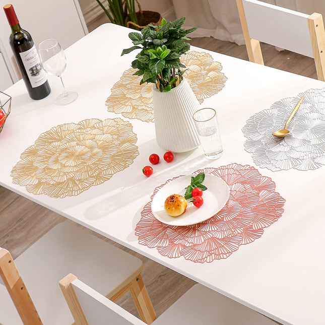 Silver Elegant Floral PVC Placemats – product detail