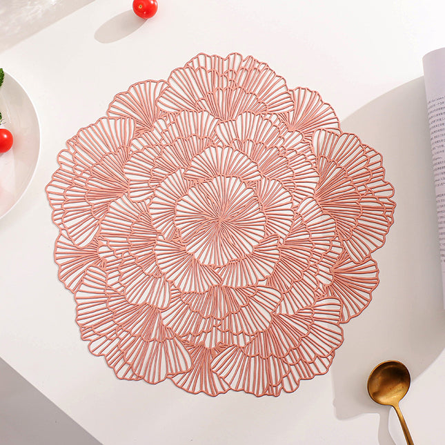 Rose Gold Elegant Floral PVC Placemats