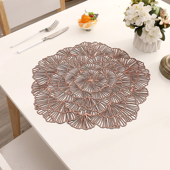 Bronze Color Elegant Floral PVC Placemats