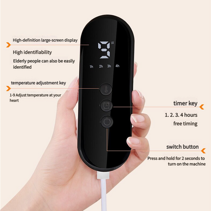 Premium Electric Foot Warmer - Fast Heating Pad with 9 Temperature Levels & 4 Timer Settings, Ultra-Soft Washable Lining for Home & Office