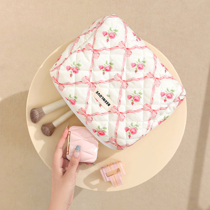 Pink Elegant 3-Piece Cosmetic Storage Set - Portable Skincare and Travel Pouch