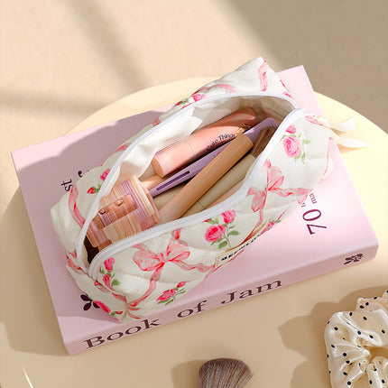 Pink Elegant 3-Piece Cosmetic Storage Set - Portable Skincare and Travel Pouch