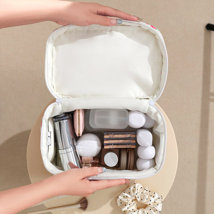 Pink Elegant 3-Piece Cosmetic Storage Set - Portable Skincare and Travel Pouch