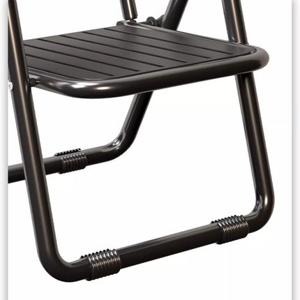 Black Portable Folding Chair – shape and profile