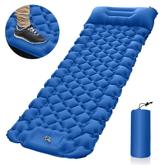 Blue Portable Outdoor Inflatable Mat
