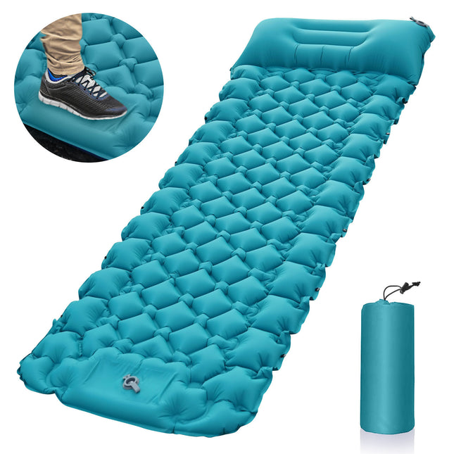 Peacock blue Portable Outdoor Inflatable Mat