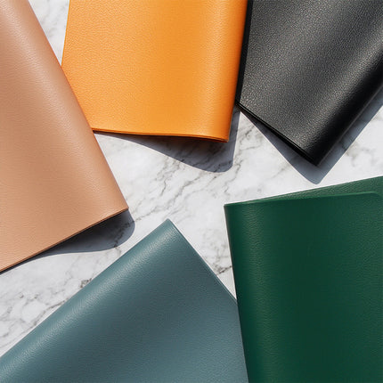 5 PCS Green Nordic Style Leather Placemat - Anti-Slip, Heat-Resistant Table Mat 30cm x 45cm