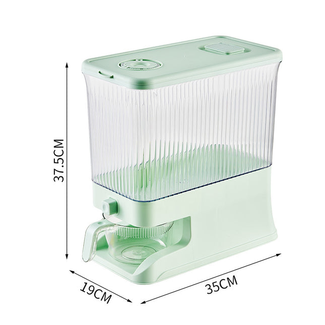 Transparent Apple Green Smart Kitchen Rice Dispenser