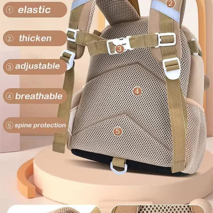 Yellow Tiger Cute Animal  Kids Backpack - Lightweight Toddler School Bag - Soft 3D Cartoon Daypack for Kindergarten & Childcare- Boys Girls Ages 3-6