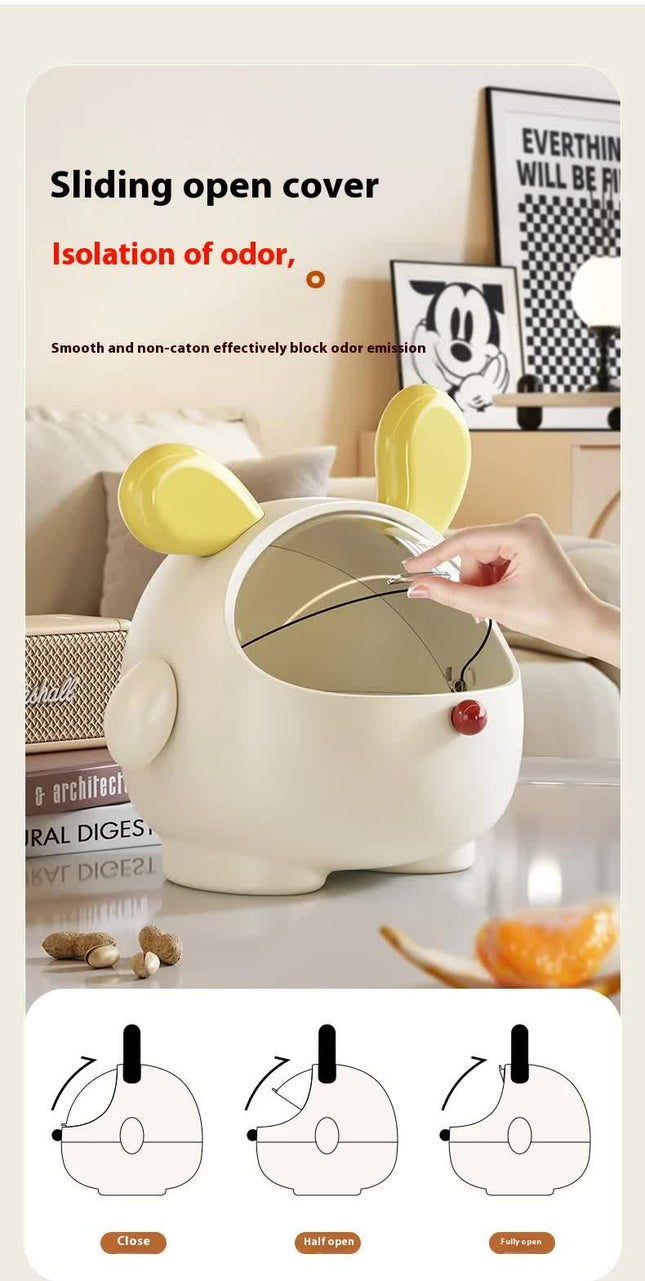 2PCS Black-Eared Cute Puppy Desktop Bin with Lid – product detail