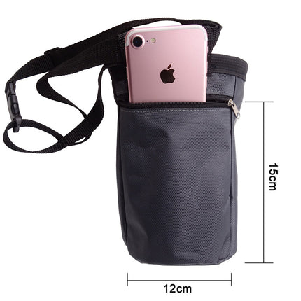 2PCS Black Professional Rock Climbing Gear Bag - 840D Heavy Duty Oxford Cloth Waist Pouch for Mountaineering, Bouldering, and Outdoor Equipment Storage