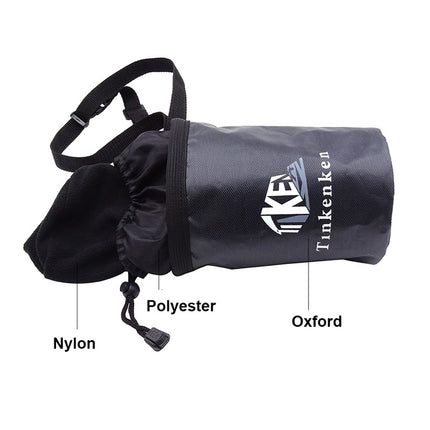 2PCS Black Professional Rock Climbing Gear Bag - 840D Heavy Duty Oxford Cloth Waist Pouch for Mountaineering, Bouldering, and Outdoor Equipment Storage