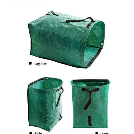 Heavy Duty Horizontal Garden Leaf Collection Bag - Large Capacity Waterproof Waste Scoop Tarp with Reinforced Handles for Lawn Debris, Grass, and Yard Cleanup