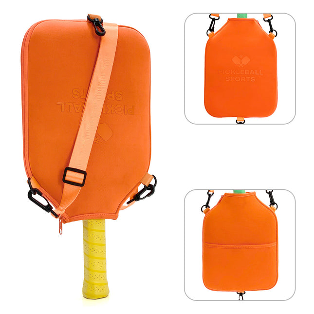SA02 Orange Neoprene Pickleball Paddle Cover (racket not V888-ELOSUNG18481