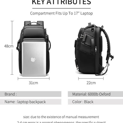 Professional Large Capacity Camera Backpack - Waterproof Anti-Theft DSLR Mirrorless Bag with 17-Inch Laptop Compartment and TSA Combination Lock for Travel and Business