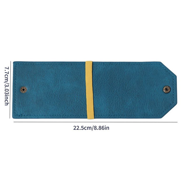 3PCS Blue Slim PU Leather Cash Holder and Bill V888-ELOSUNG18494