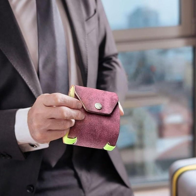 3PCS Red Slim PU Leather Cash Holder and Bill – product detail