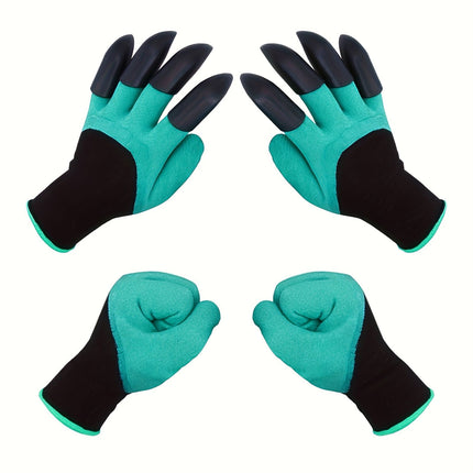10 Pairs Professional Gardening Gloves with Integrated Digging Claws - Thorn-Proof  and Waterproof Landscape Gloves for Planting, Seeding, and Yard Work - One Size Fits All