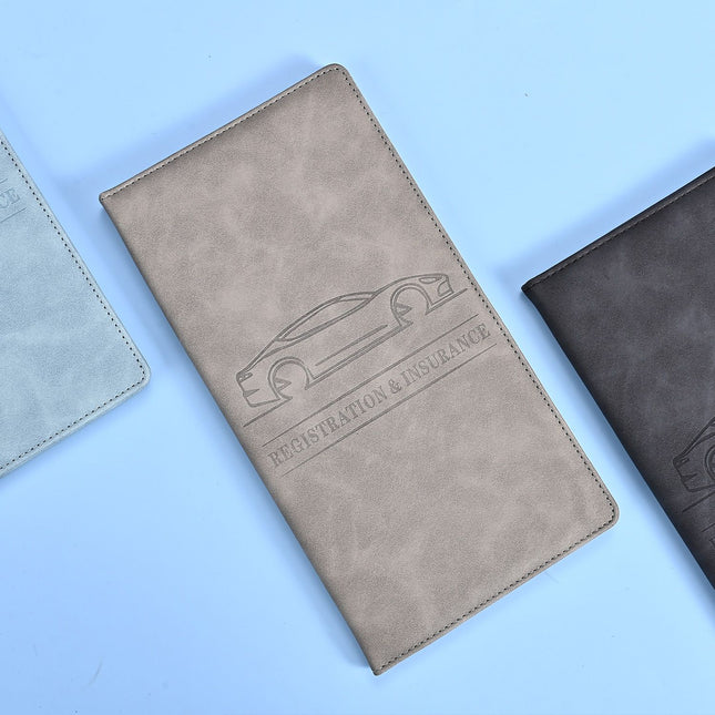 3 Pcs Premium PU Leather Car Registration and Insurance V888-ELOSUNG18514