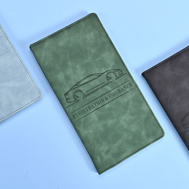 3 Pcs Premium PU Leather Car Registration and Insurance V888-ELOSUNG18515