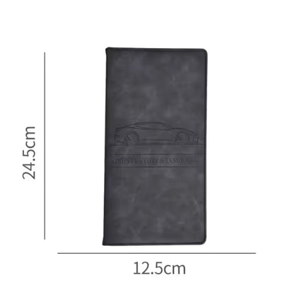 3 Pcs Premium PU Leather Car Registration and Insurance Holder - Slim Auto Document Organizer, Driver's License Wallet and Travel Passport Folder - Blue