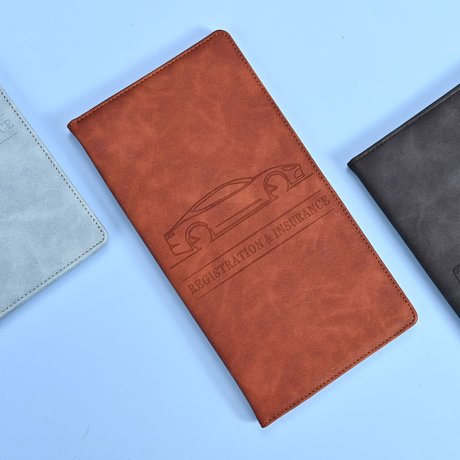 3 Pcs Premium PU Leather Car Registration and Insurance V888-ELOSUNG18517