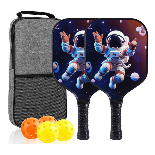 RT-006 Fiberglass Pickleball Paddle Set of 2 with 4 Balls and Carry V888-ELOSUNG18529