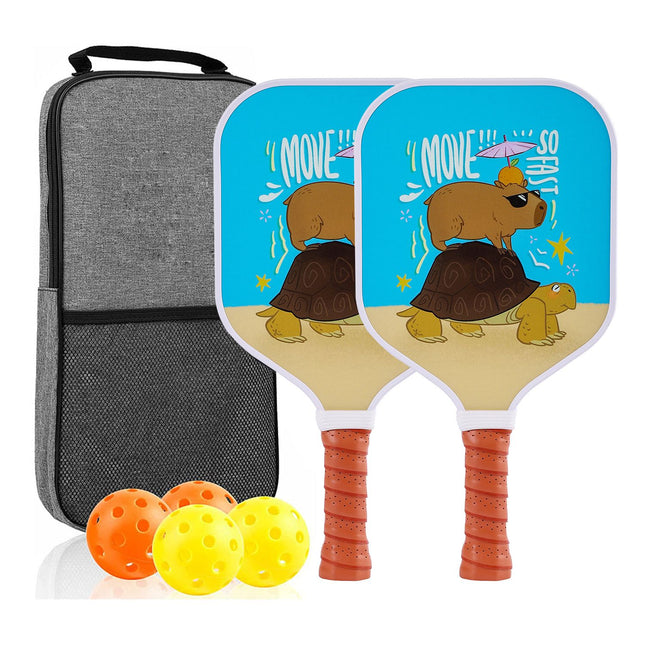 RT-011 Fiberglass Pickleball Paddle Set of 2 with 4 Balls and Carry V888-ELOSUNG18530