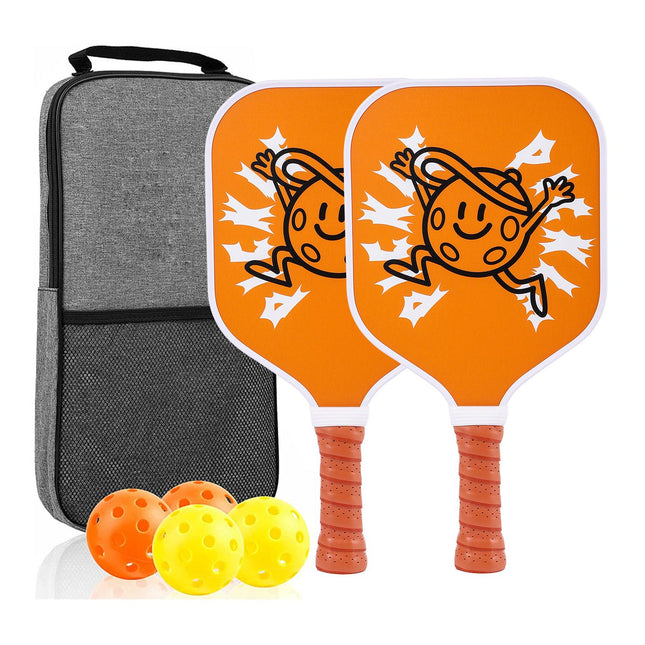 RT-010 Fiberglass Pickleball Paddle Set of 2 with 4 Balls and Carry V888-ELOSUNG18532