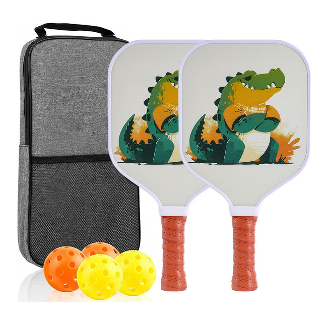 RT-012 Fiberglass Pickleball Paddle Set of 2 with 4 Balls and Carry V888-ELOSUNG18533