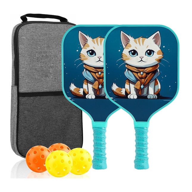 RT-016 Fiberglass Pickleball Paddle Set of 2 with 4 Balls and Carry V888-ELOSUNG18534