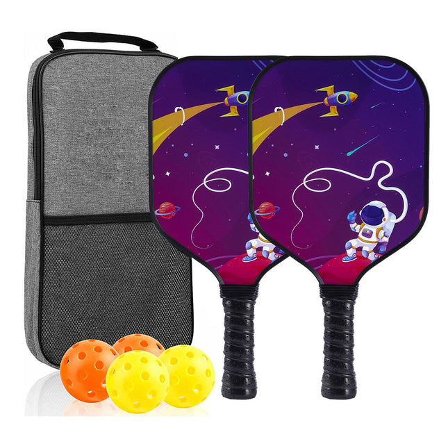 RT-007 Fiberglass Pickleball Paddle Set of 2 with 4 Balls and Carry V888-ELOSUNG18535