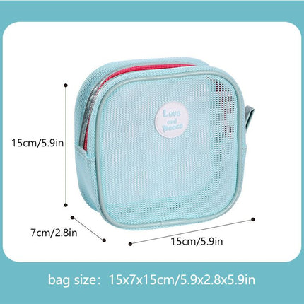 Portable Folding Travel Hangers Set - 19 Piece Laundry Kit with 6 Adjustable Hangers 12 Clips and Storage Bag - Space Saving Design for Caravanning Camping and Student Dorms - Sky Blue