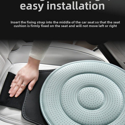 Saddle Brown 360 Degree Rotating Car Seat Cushion - 53cm Nano Tech Swivel Mobility Aid - Easy Vehicle Entry and Exit for Seniors, Breathable Non Slip Ergonomic Support for Home Office and Travel