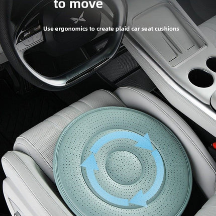 Beige 360 Degree Rotating Car Seat Cushion - 53cm Nano Tech Swivel Mobility Aid - Easy Vehicle Entry and Exit for Seniors, Breathable Non Slip Ergonomic Support for Home Office and Travel