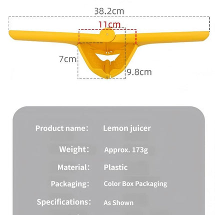 Manual Citrus Juicer 3 Piece Fold Flat Lemon Squeezer Set - Handheld Plastic Fruit Press, Space Saving Easy Clean Kitchen Juicer for Lemon, Lime and Orange