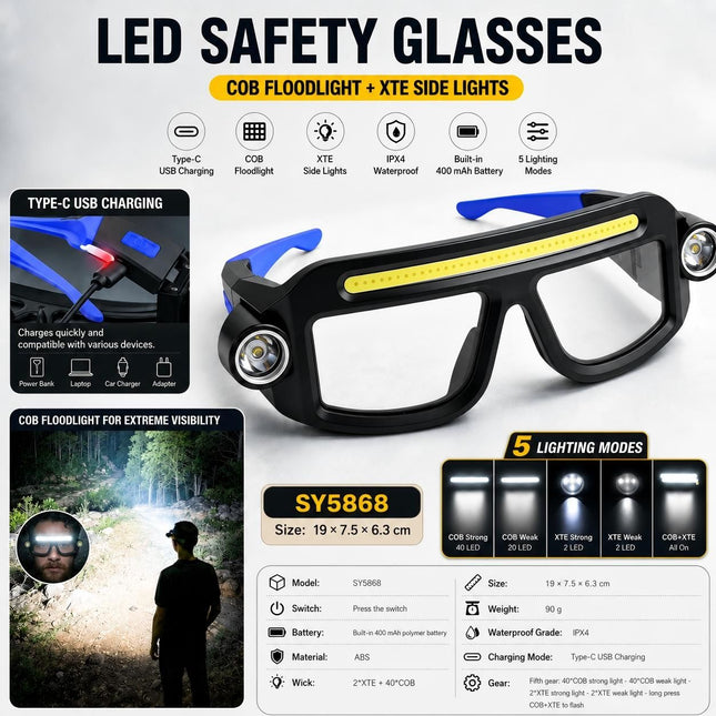 LED Glasses Light Rechargeable V888-ELOSUNG18562