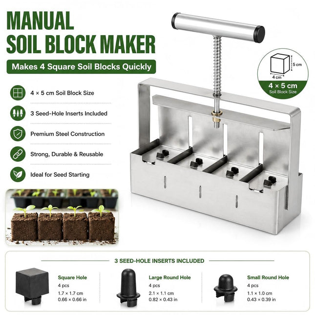 4 Cell Soil Blocker