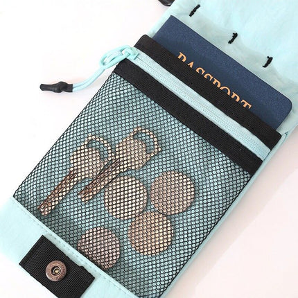 Blue Crossbody Phone Bag - Compact Travel Wallet with Large Capacity Multi Compartment Storage, Wear Resistant Shoulder Pouch for Phone, Coins and Daily Essentials