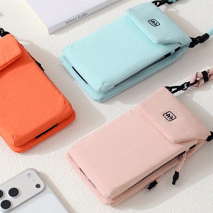 Blue Crossbody Phone Bag - Compact Travel Wallet with Large Capacity Multi Compartment Storage, Wear Resistant Shoulder Pouch for Phone, Coins and Daily Essentials