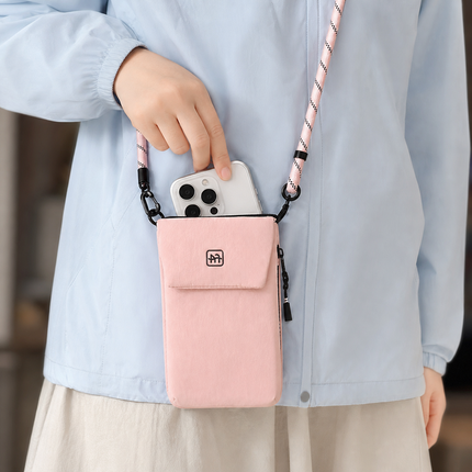 Blue Crossbody Phone Bag - Compact Travel Wallet with Large Capacity Multi Compartment Storage, Wear Resistant Shoulder Pouch for Phone, Coins and Daily Essentials