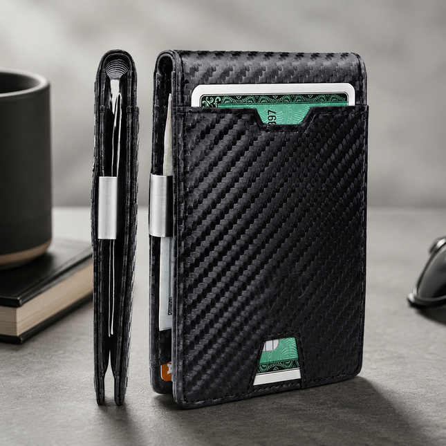 Men's Slim RFID Blocking Bifold Wallet