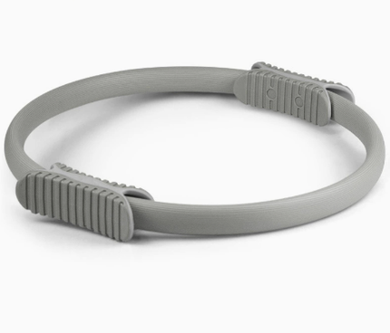2 PCS Grey 38cm Pilates Ring Circle with Comfort Foam Handles for Core & Muscle Toning