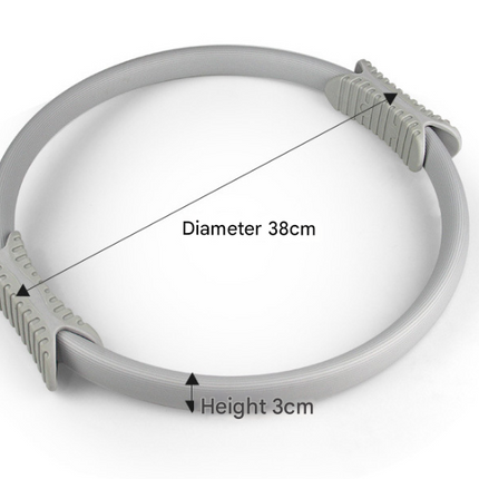 2 PCS Green 38cm Pilates Ring Circle with Comfort Foam Handles for Core & Muscle Toning