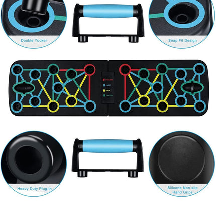 Multifunctional Push-Up Board - 9-in-1 Foldable Push-Up System for Strength Training