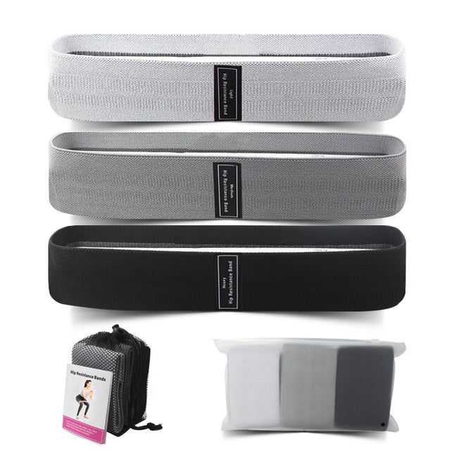 Grey Colour Scheme Fabric Resistance Bands Set