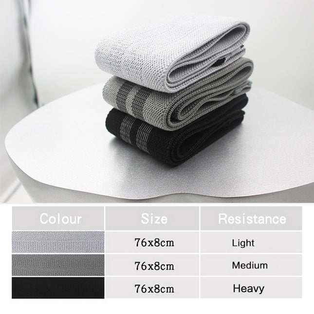 Grey Colour Scheme Fabric Resistance Bands Set – product detail