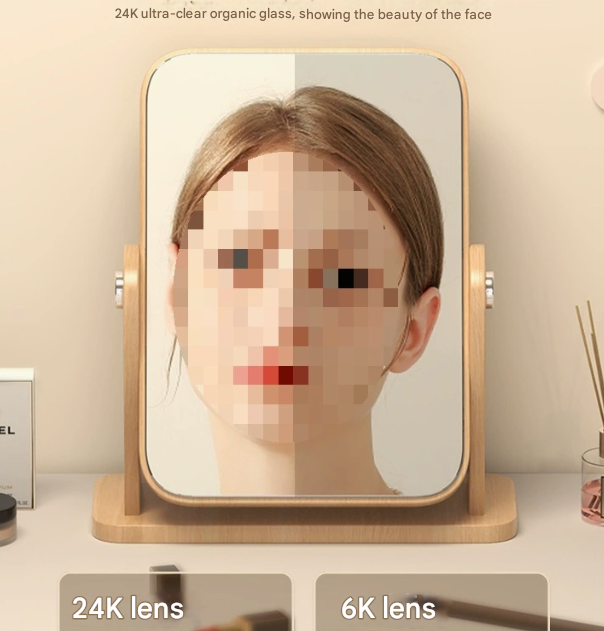 Square Rotating Mirror Tabletop Makeup Mirror – product detail